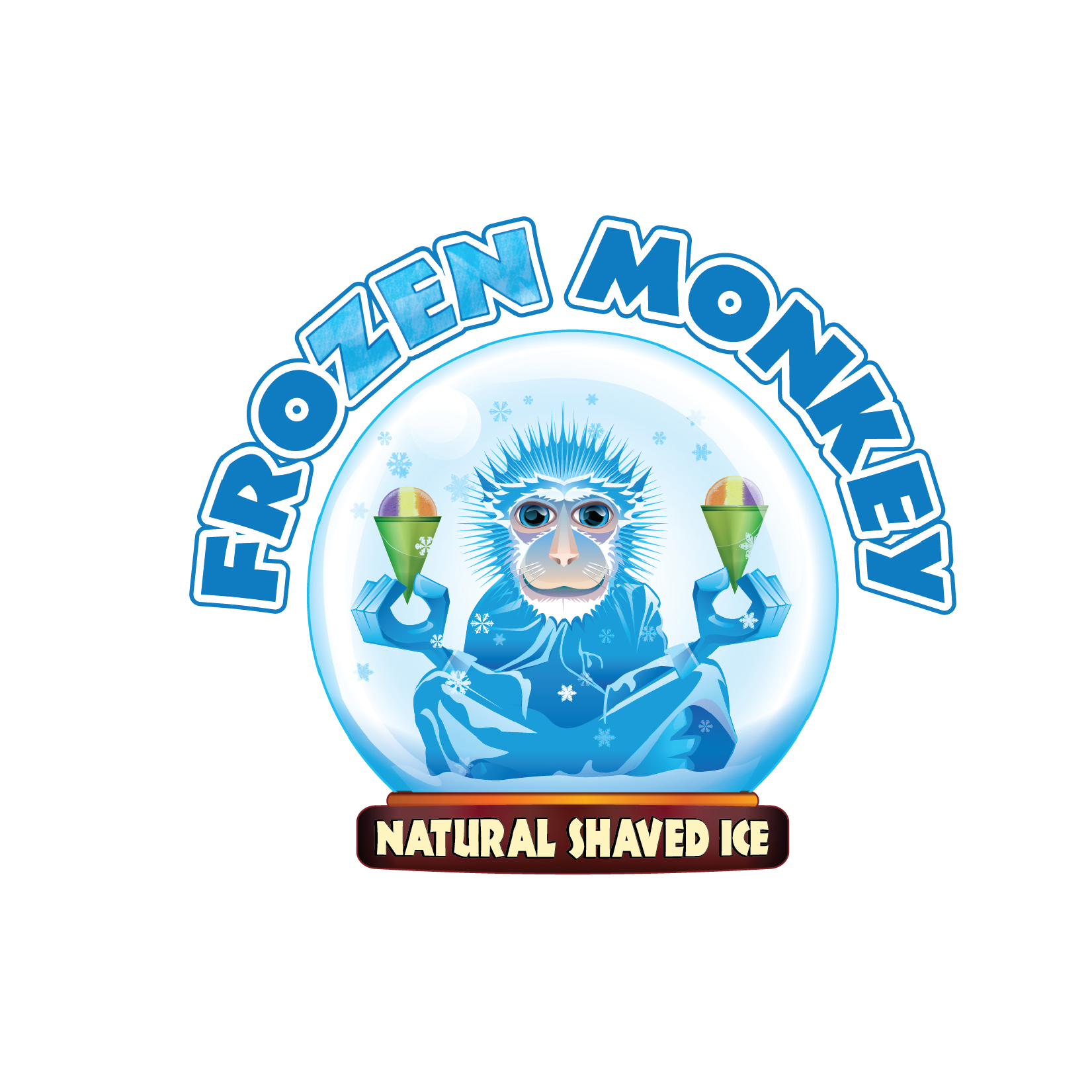 Frozen Monkey Natural Shaved Ice Logo