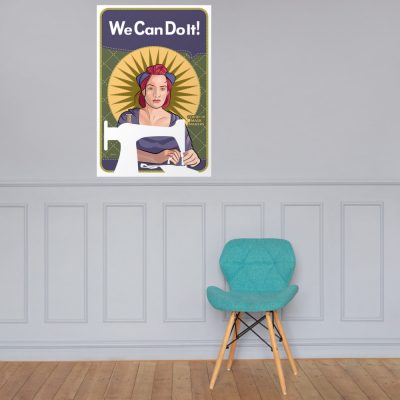 We Can Do It! Mindy the Mask Maker 24"x36" photo paper poster